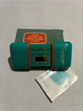 Vintage Avon On-the-Go Travel Alarm Clock in Original Box